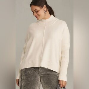 NWT Anthropologie Maeve The Gretchen Cozy Mock-Neck Sweater, Size LP